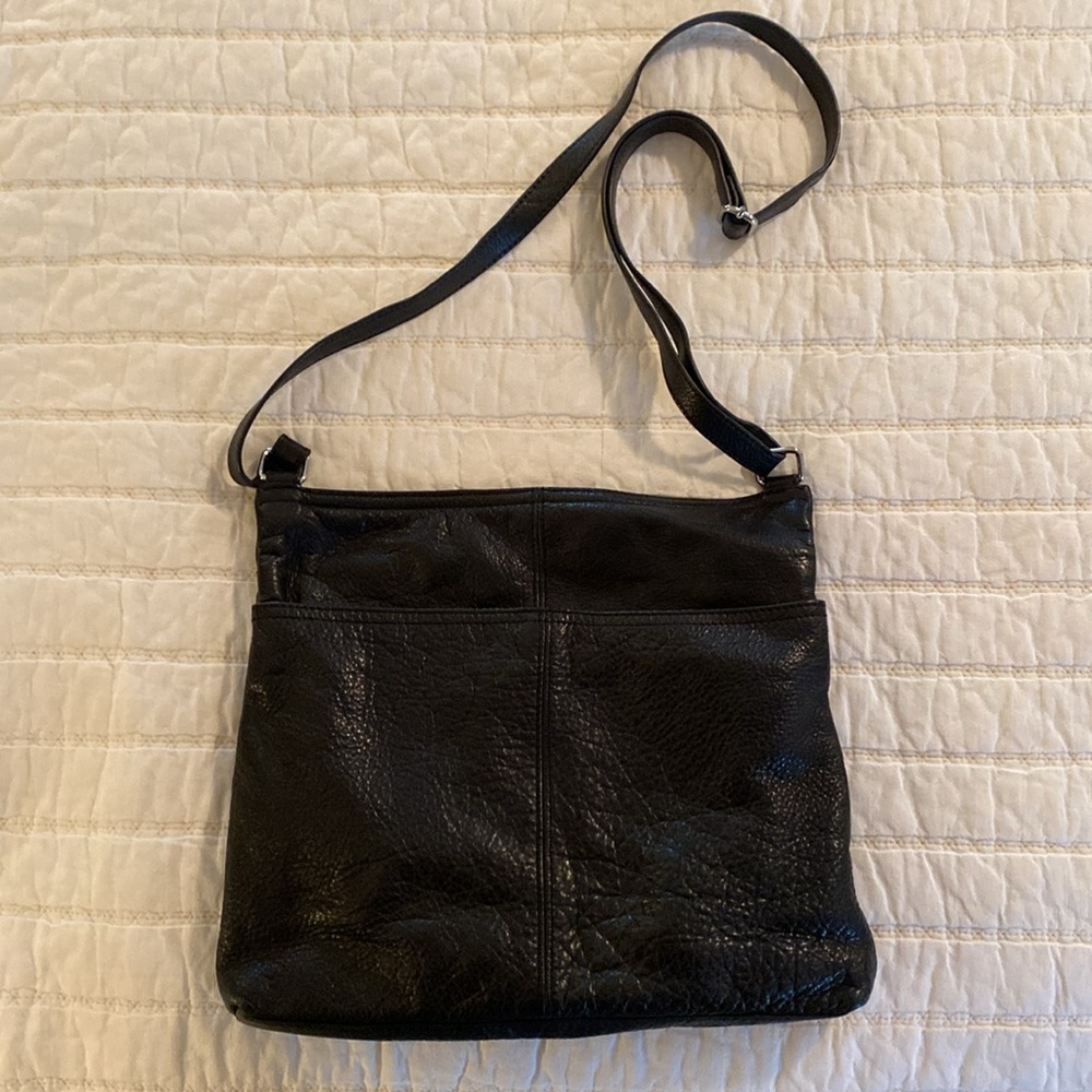 Margot Genuine Leather Black Crossbody Bag